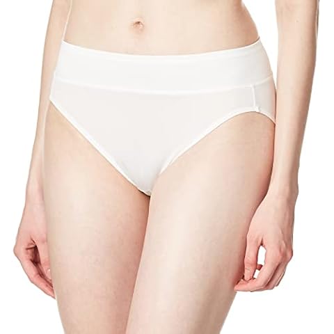Barelythere Women's Solid Microfiber Hi-Cut Panty, White, 6/7 at   Women's Clothing store