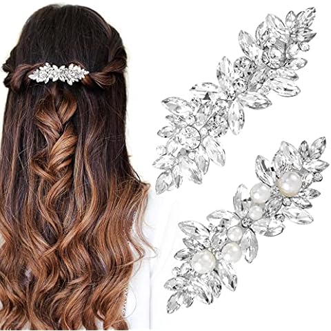 6 Pieces Artificial Pearl Hair Claw Clips Champagne Retro Hair Clamps  Medium Small Non Slip Barrettes Decorative Hair Clips Hair Accessories for  Women Girls 6 Styles