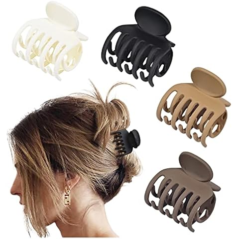 Cobahom 12 Pack Small Hair Claw Clips 1.2 Inch Plastic Hair Clips for Thin  Hair No-Slip Mini Hair Clips Hair Styling Accessories for Women and Girls