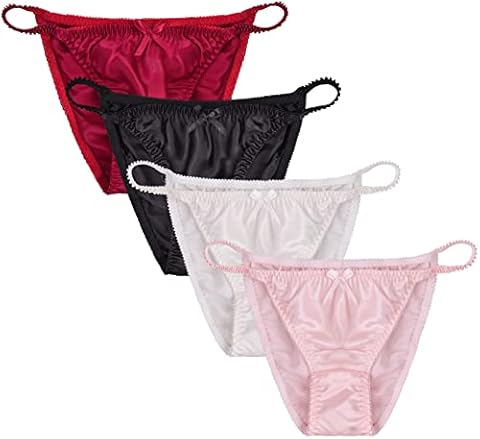 SilRive Women's Satin Bikini Panties Silk Briefs Underpants Shiny