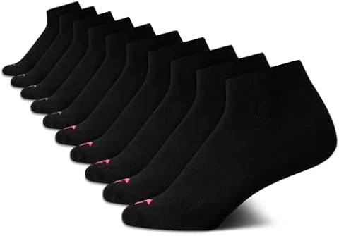 Avia Women's Cushioned No Show Socks (12 Pack), Size 4-9, Bright