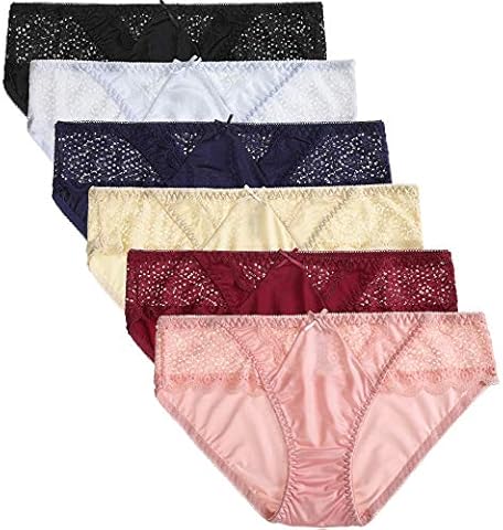 SilRive Women's Satin Bikini Panties Silk Briefs Underpants Shiny