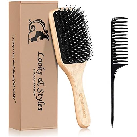 Hair Brush for Thick Hair, HIPPIH Paddle Hairbrush for Women, Men