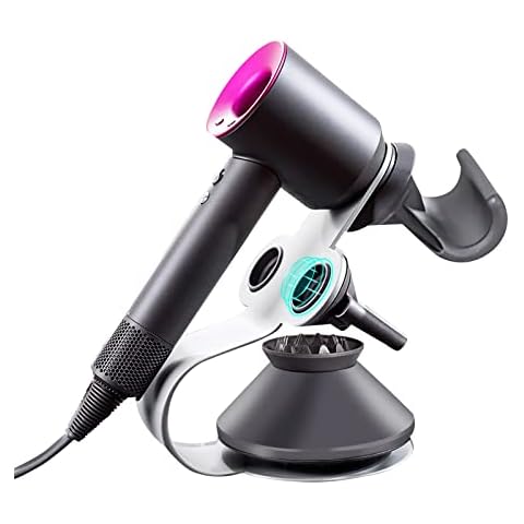 Tabletop Metal Hairdryer Stand for Dyson Supersonic Hair Dryer and  Attachments, Bathroom Vanity Hair Tools Organizer