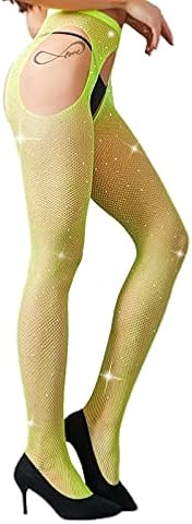 CozyWow High Waist Footed Fishnet Tights Soft & Stretchy Patterned