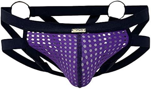 Pali Sexy Men's Jockstrap Underwear Nylon Jock Strap, Black, Large