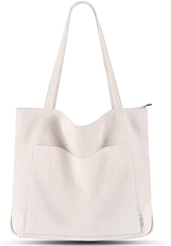 BeeGreen Personalized Tote Bag for Women w Makeup Bag Initial Canvas Tote  Bag w Zipper & Adjustable Shoulder Strap Embroidery Monogram Tote Bags w  Inner & Side Pouch Beach Bag for Women