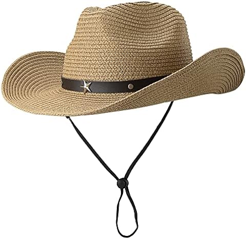 FLUFFY SENSE. Cowboy Hat for Women and Men with Shapeable Wide