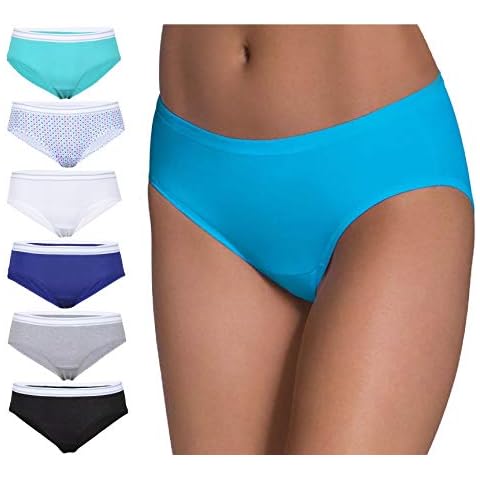  Fruit Of The Loom Womens 360 Underwear, High Performance  Stretch For Effortless Comfort, Available In Plus Size, Microfiber-Bikini-6  Pack-Colors May Vary, 5